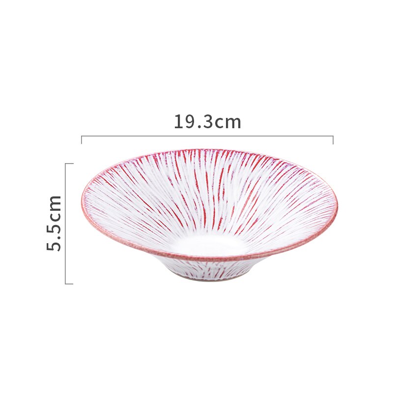 Keramische Fruit Salade Kommen Soep Wastafel Ronde Servies Koken Plaat Groente Bowls Creatieve Hotel Restaurant Snack Desserts Lade: 7.5 inch 5