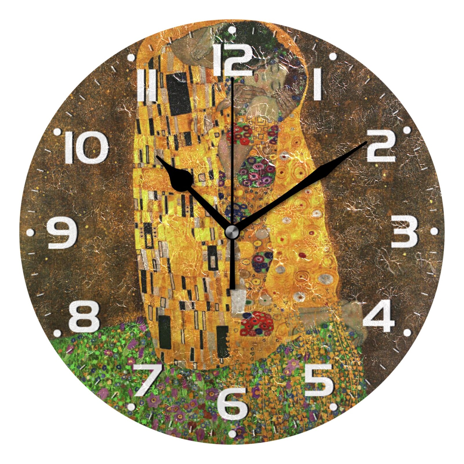 Tableau Toile Gustav Klimt Le Baiser - Art Classique 70x150 Cm Sans Cadre, Décoration Murale