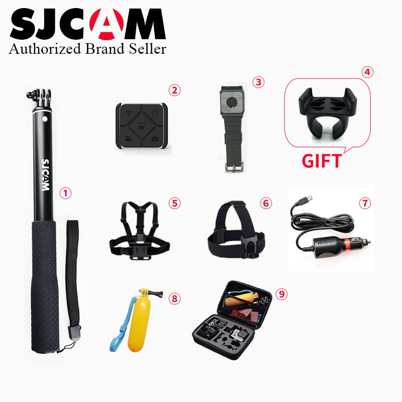 SJCAM Sj6 Sj7 Accessoires afstandsbediening Monopod Borstband Belt Head Strap Mount Tas voor M20 Sj6 Legend Sj7 Action camera