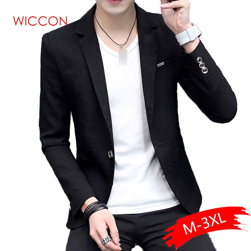 Blazer informal de color liso para hombre, con personalidad salvaje, fino y sólido, para primavera y verano