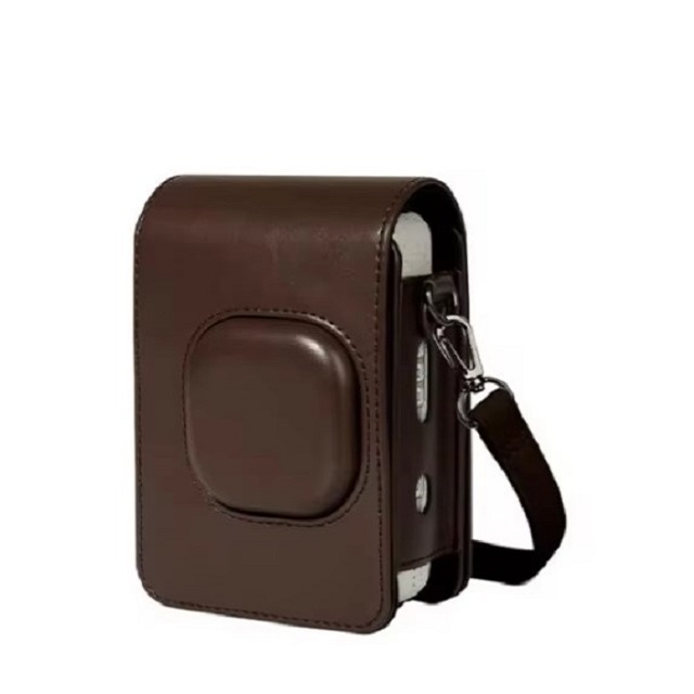 Für Fujifilm Instax Mini Liplay Hybird sofortig Film Kamera Tasche fallen PU Leder retro Schwarz Braun Weiß Tragen Abdeckung Schulter Taschen: Dunkelgrau