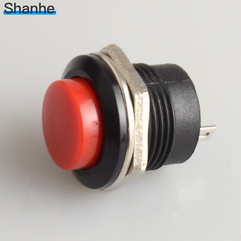 5pcs momentary push button switch OFF-(ON) 16mm: 5PCS  RED