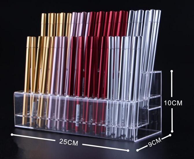 acryl Pen Houder Cosmetische Borstel Oogschaduw Potlood Pennen case Lippenstift Display Stand Rack Kantoor School Bureau Levert: Two layers 48 holes