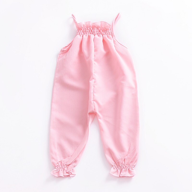 Baby Mädchen Jungen Strampler Outfits Baumwolle ärmellos Nette freundlicher Baby Mädchen Solide Blumen- Halfter Schlinge Strampler Kleinkind Kleidung: P / 12m