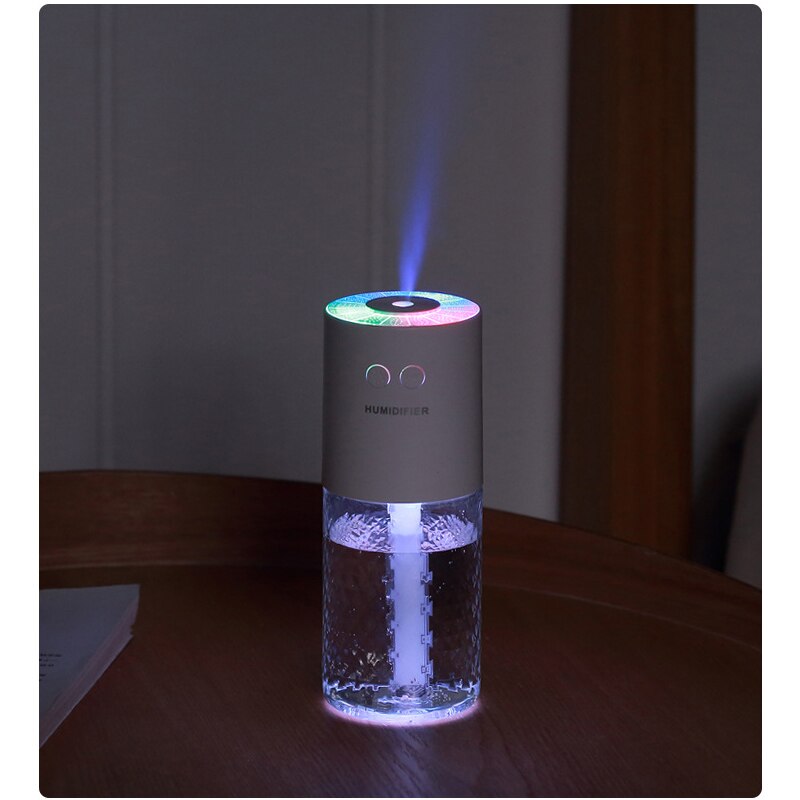 Etherische Olie Luchtbevochtiger Aromatherapie Diffuser Cool Mist # Draadloze Luchtbevochtiger Crystal Projectie Lamp