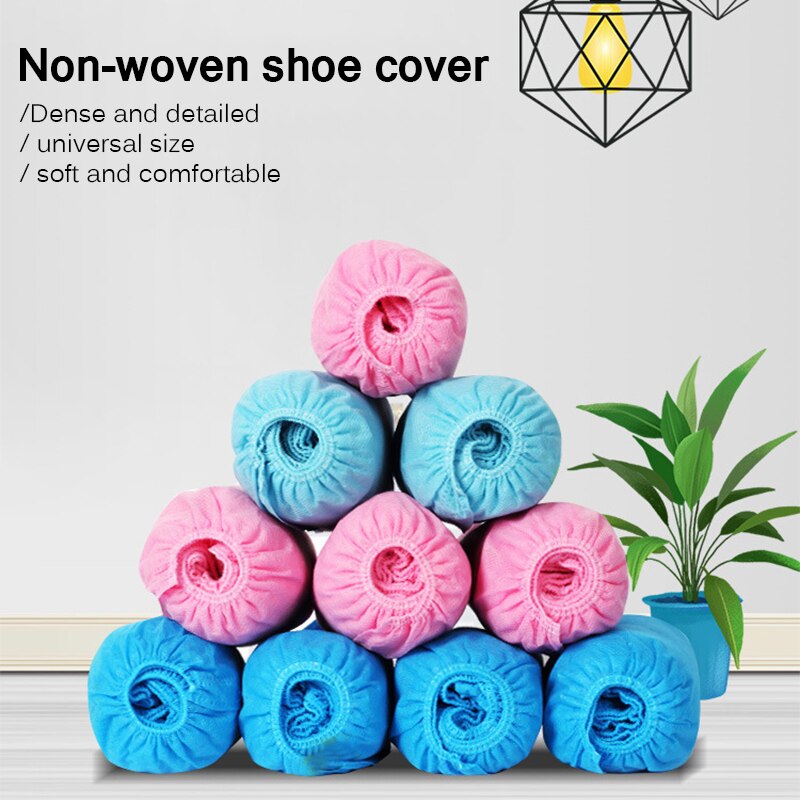 100Pcs Disposable Plastic Anti Slip Boot Safety Shoe Cover Cleaning PVC Plastic Over Shoes Shoe Boot Covers Carpet Protectors