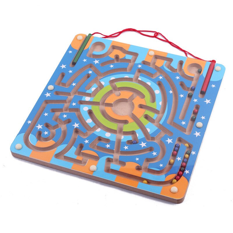 Holz Magnetischen Stift Track Labyrinth Puzzle Spiel Eltern-kind-Pädagogisches Spielzeug Baby Intelligenz Entwicklung Lernen Spielzeug für Kinder: 10-Xing Xing