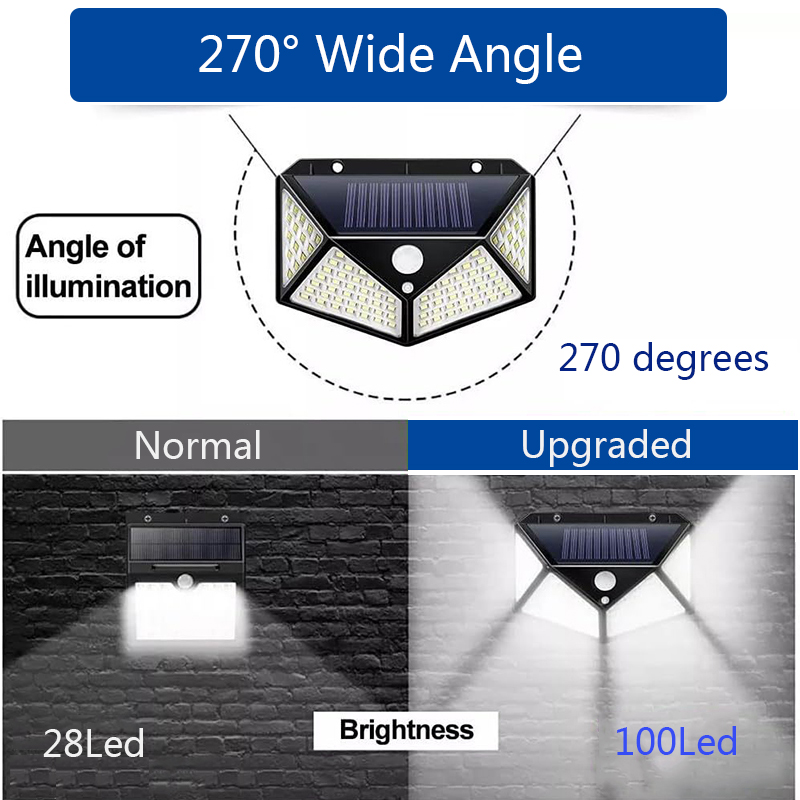 1/2/4PCS Solar Lichter Im Freien Wasserdichte Wand Lampe PIR Motion Sensor 100LED Solar Powered Straße Licht für Garten Hof