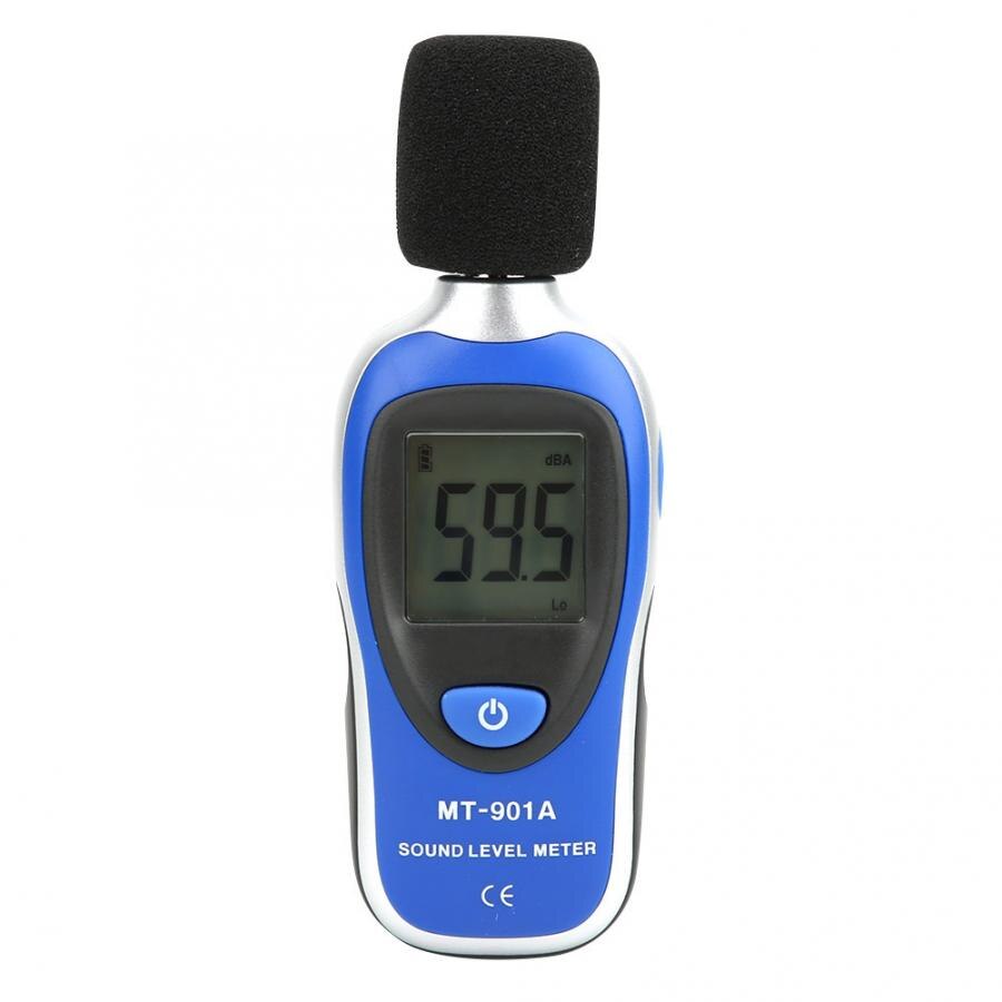 Probador de ruido MT-901A portátil, medidor de nivel de sonido Digital LCD, Detector de ruido, medición de Decibel de datos, 30-130dB