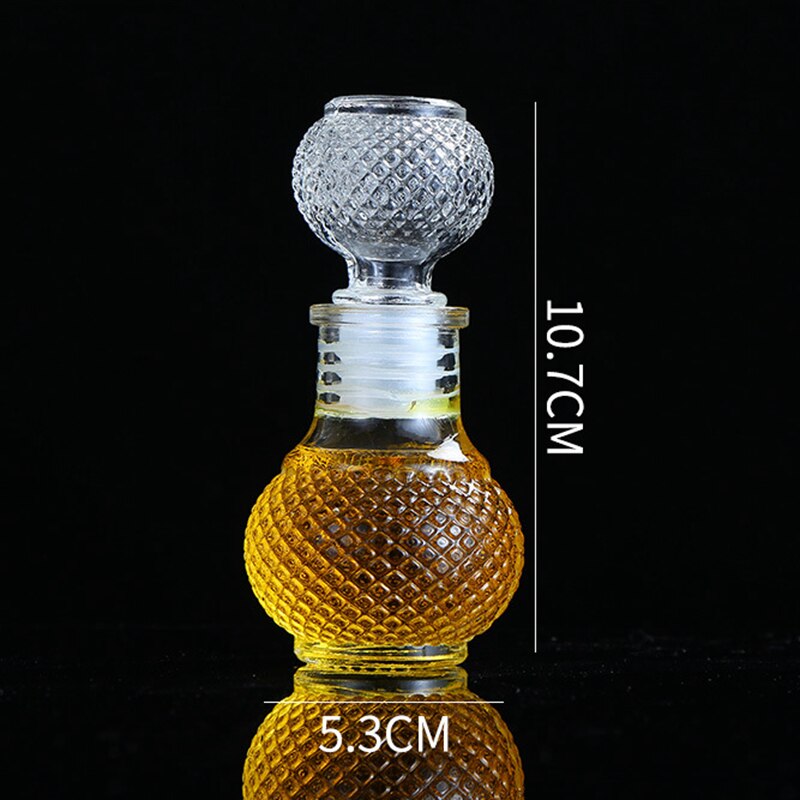Jarra de miel de cristal de lujo X15, jarra de 50ml de capacidad, 2oz, decantador, botellas de vidrio de almacenamiento, de de boda, tarros de miel: C
