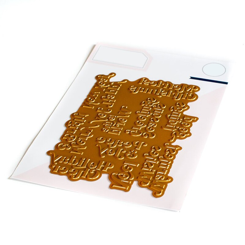 PERFECT SENTIMENTS: Clear Stamp Metal Cutting Dies Plastic and Foil Set For Crafts Making Card Scrapbooking: Hot Foil