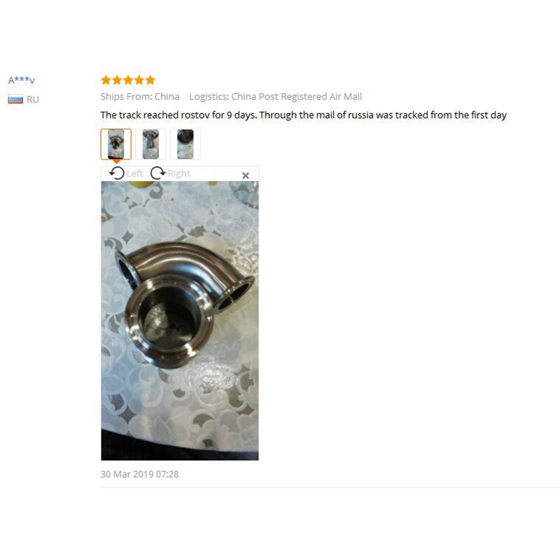 MEGAIRON 51MM to 38MM Reducer 2"-1.5" Sanitary Tri Clamp Type Reducer Stainless Steel SS316 Reducer Pipe Fittings