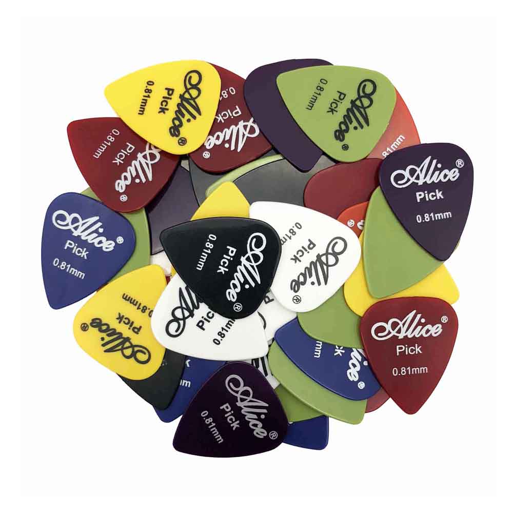 50 stuks Alice Plectrums Akoestische Elektrische Mediator Guitarra Violao Accessoires Dikte 0.58 0.71 0.81 0.96 1.20 1.50 (mm): 0.81 mm