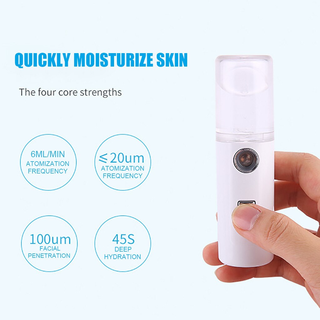 1pc 200ml portable USB rechargeable alcohol disinfectant sprayer nano sprayer Mini facial humidifier spray body steam apparatus