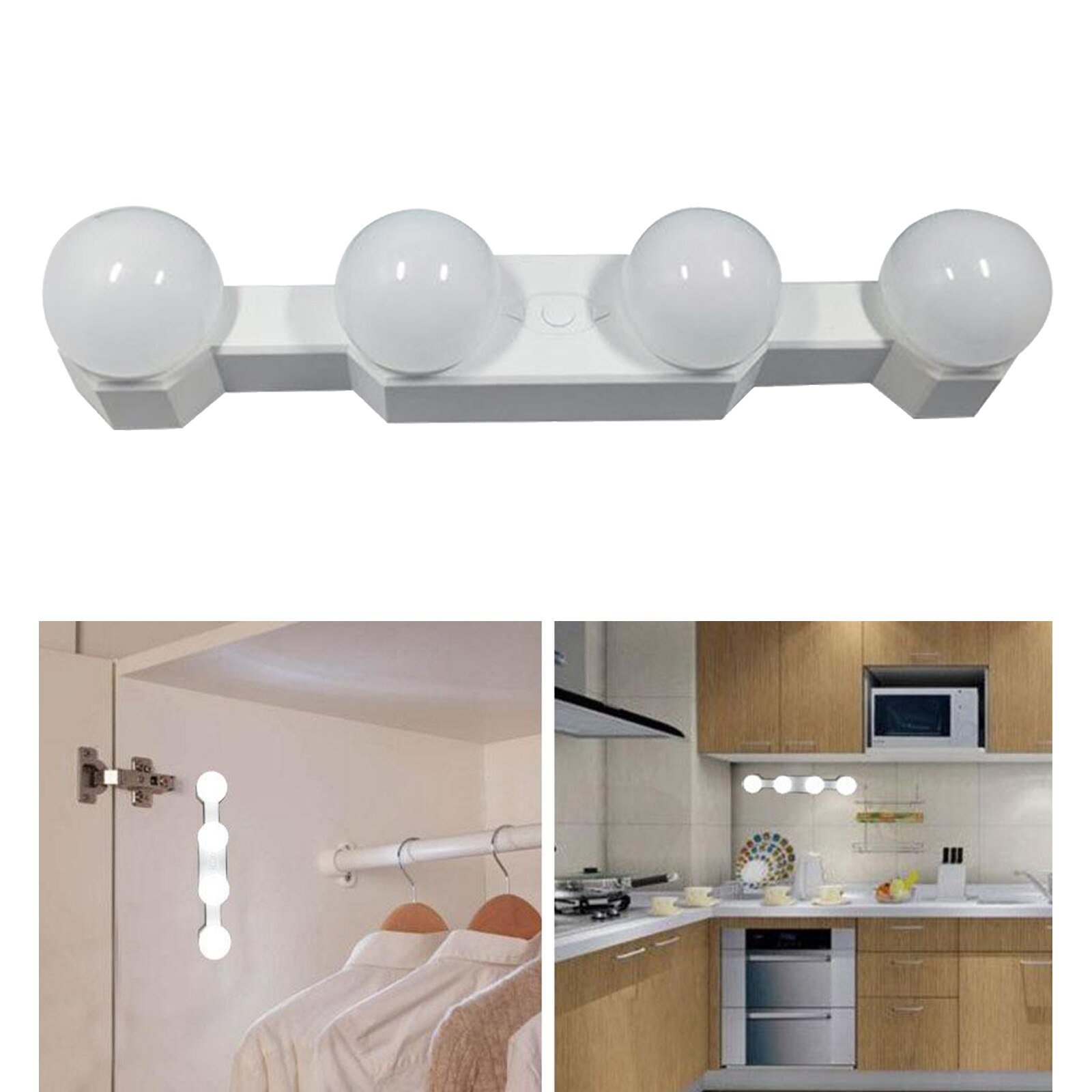 4pcs LED Makeup Mirror Light Bulb Kit Dimmable