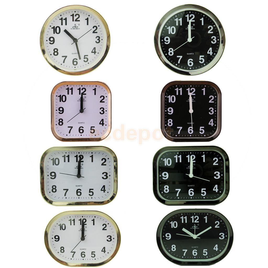 Mini Round Alarm Clock Desktop Table Bedside Clocks Kids Adults Travel Clock Decor Alarm Clocks Dial Number Round