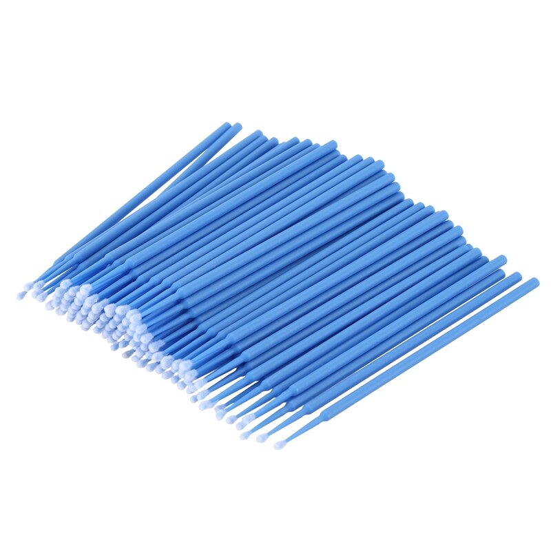 100 Pcs Micro-Borstel Wegwerp Materialen Tand Applicators Medium Fijne: Deep Blue