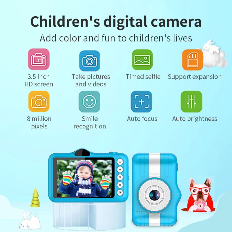 Kids Mini Camera 3.5 Inch 12MP Foto Video Digitale Camera Voor Kinderen Educatief Oplaadbare Kind Camera