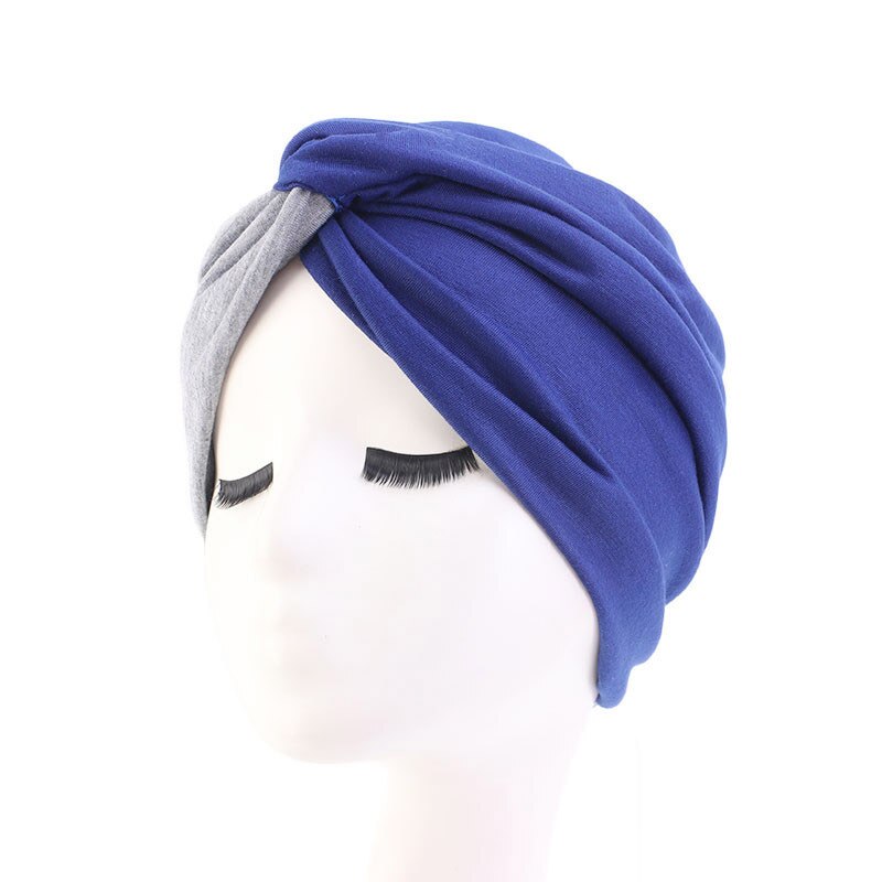 Turban musulman, double couleur, couvre-chef islamique, couvre-chef indien doux, bonnet pour femmes, hijabs intérieur: 6
