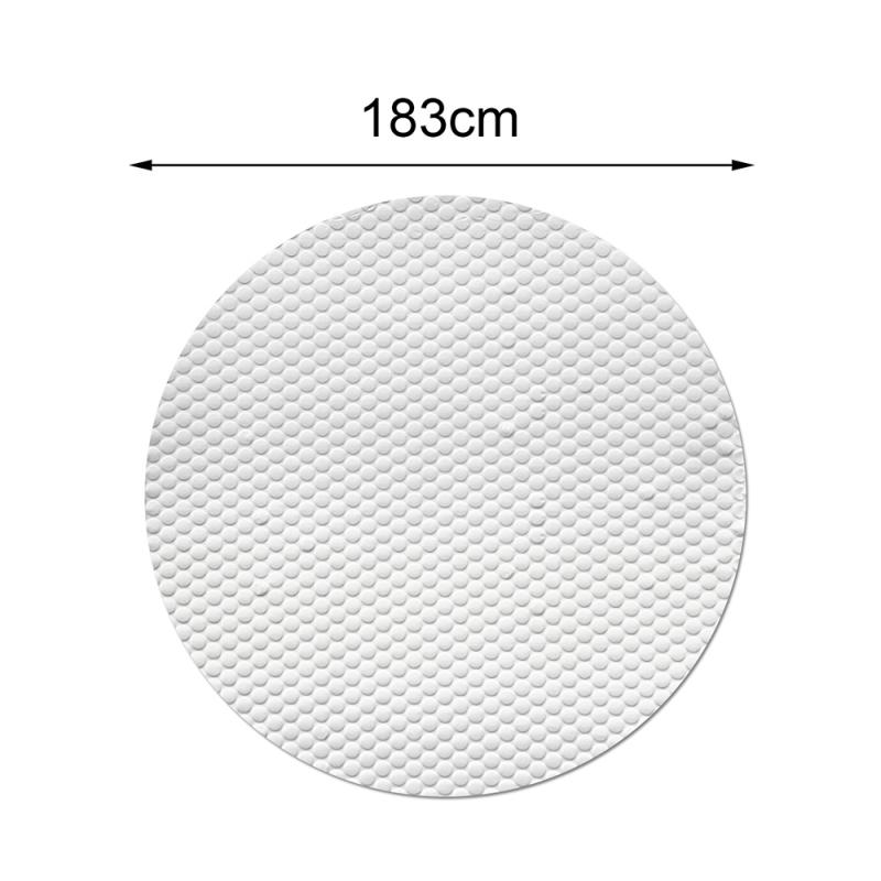 122/152/183cm Schwimmbad Abdeckung Film Runde Solar- Schwimmbad Abdeckung Weiß Praktische draussen Schlecht Zubehör: 183cm