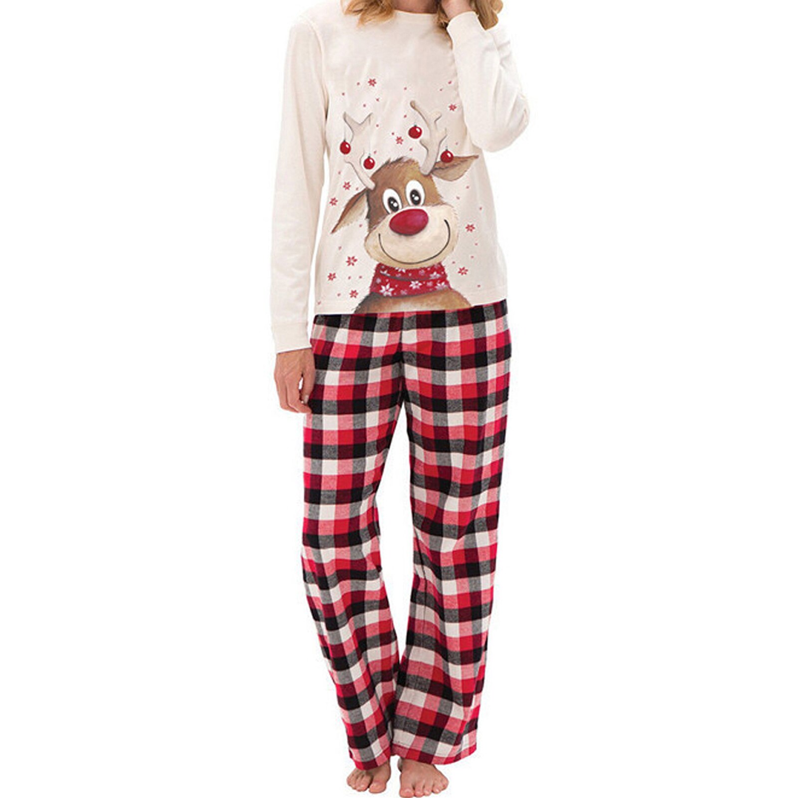 Familie Kerst Pyjama Set Kerst Kleding Met Lange Mouwen Ouder-kind Pak Thuis Nachtkleding Kids Vader Moeder Matching Familie Outfits