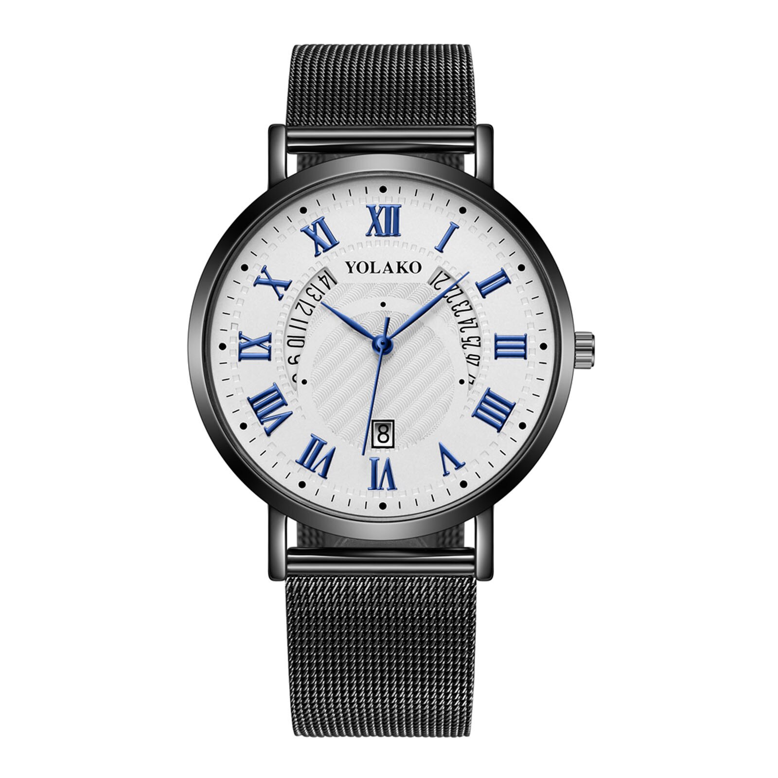 Otoky Minimalistische Mannen Horloge Romeinse Mannen Casual Quartz Horloges Heren Glas Roestvrij Stalen Mesh Band Horloges Sport Reloj: D