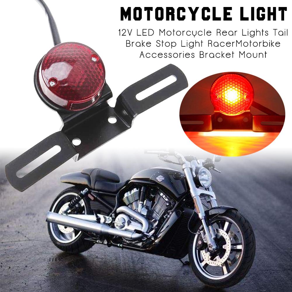 12V halogène Moto feux arrière Moto feu Stop arrière café Racer pour Chopper Bobber Moto accessoires