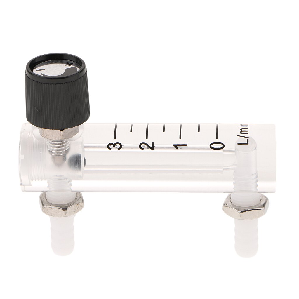 0-3L/min Oxygen Liter Flow Meter Measures Gas Flowmeter W/Control Valve For Air,Accuracy: 5%