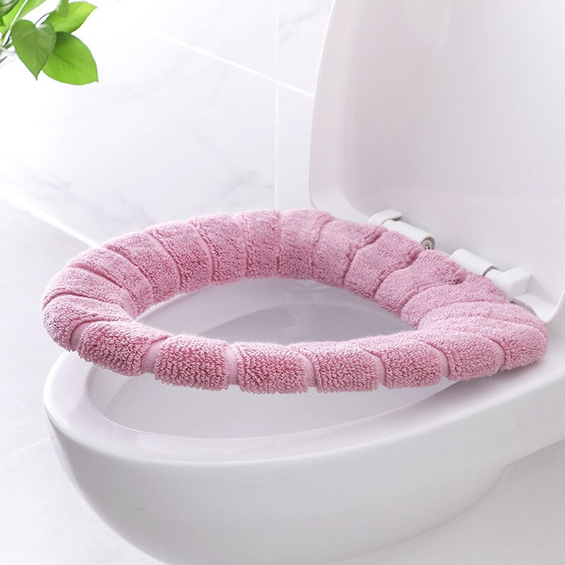 Round Universal Toilet Seat Polyester Toilet Seat O-Shaped Toilet Seat Toilet Bowl Warm Pad