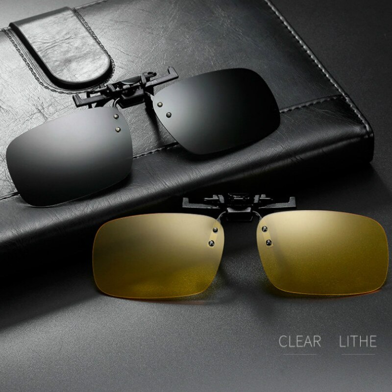 Car Driver Goggles Anti-UVA UVB Polarized Sun Glasses Driving Night Vision Lens Clip on Sunglasses Interior Accessories