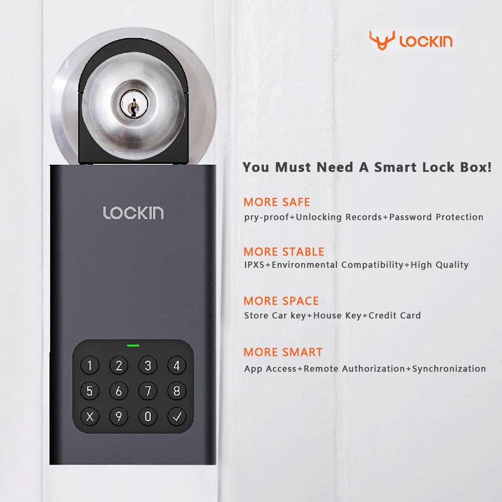 Tuya Smart Key Opslag Lock Box Bt Draadloze Wachtwoord Sleutel Veilig Legering IPX5 Waterdicht Sleutel Lock Box Afstandsbediening Veilig doos