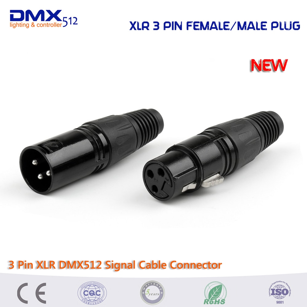 XLR 3 Pin Vrouwelijke Jack Of Stekker Connector, DMX512 Signaal Kabel Connector.