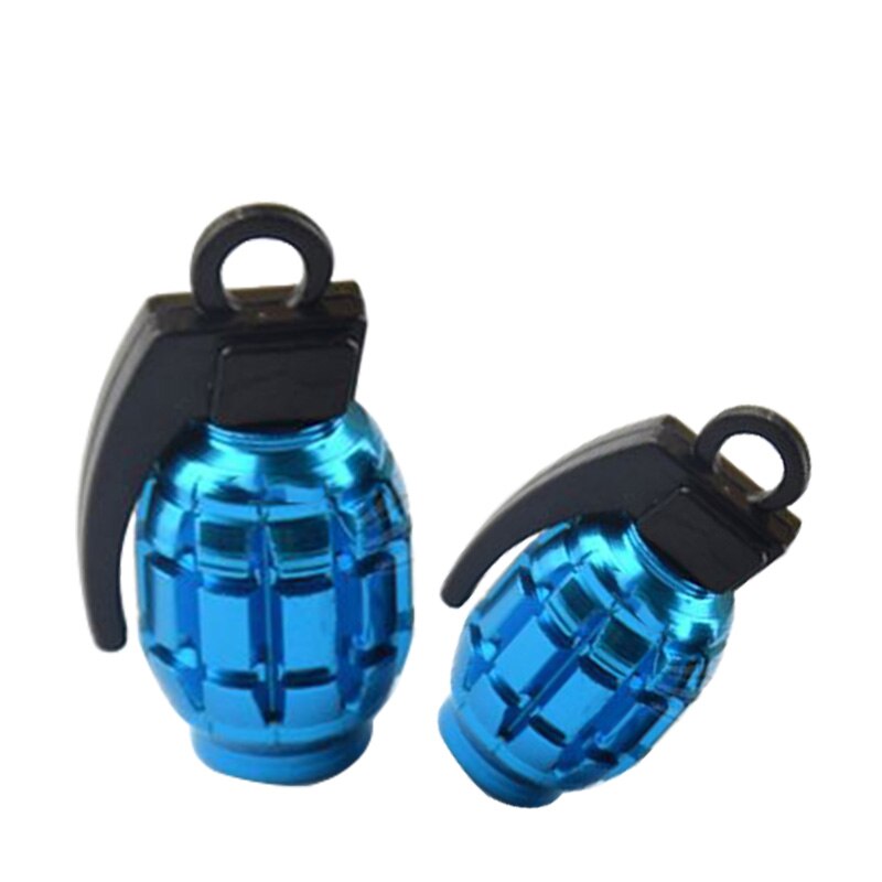 2pcs Aluminum Alloy Valve Nozzle Cap Bicycle Dust proof Wheel Cover MTB Road Bike Tire Cover Hat Mountain Bike Air Nozzle Plug: SKY BLUE