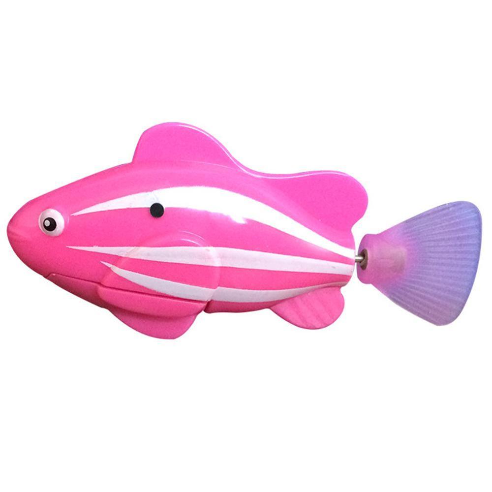Cute Electronic Activated Battery Powered Toy Fish Pet For Fishing Tank Play Animals Fantastic Standard Home Decor: Pink