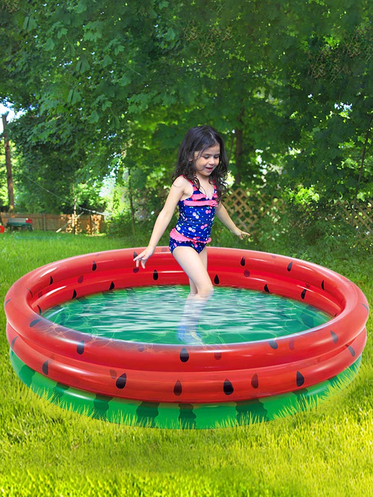 Piscina inflable de sandía para niños y adultos, bañera inflable para patio trasero, plegable para jardín