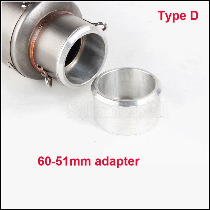 Yleinen moottoripyörän pakoputki 51-60mm 36-51mm hitsauspää keskiliitossovitin 60-51mm 51-38mm supistusliitin putki