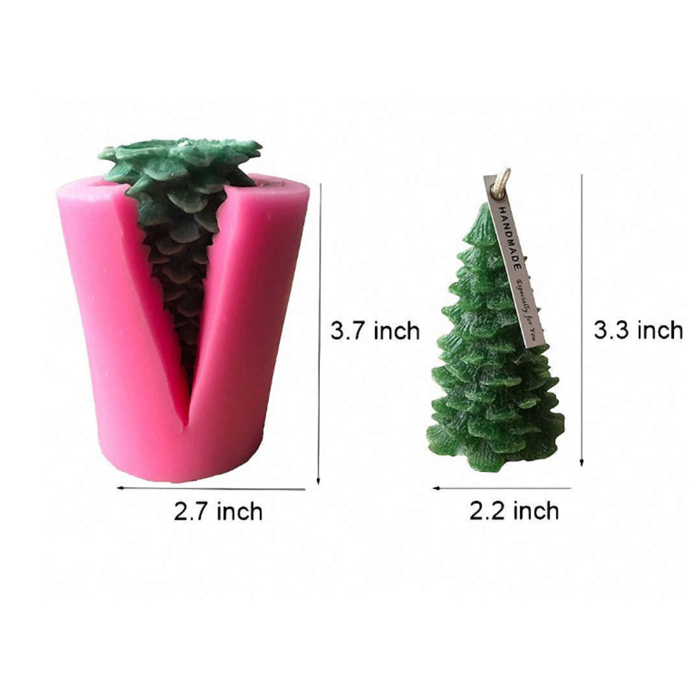 Siliconen Mal 3D Kerstboom Kerstman Kaars Mould Voor Diy Kaars Zeep Christmas Maken Cake Decorating Bakken Tool