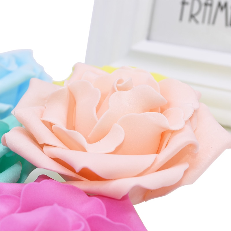 Roses artificielles en mousse 10cm 10 pièces | Têtes de fleurs artificielles pour Bouquet de mariage, couronne décorative pour la maison, décoration en boule bricolage pour mariage