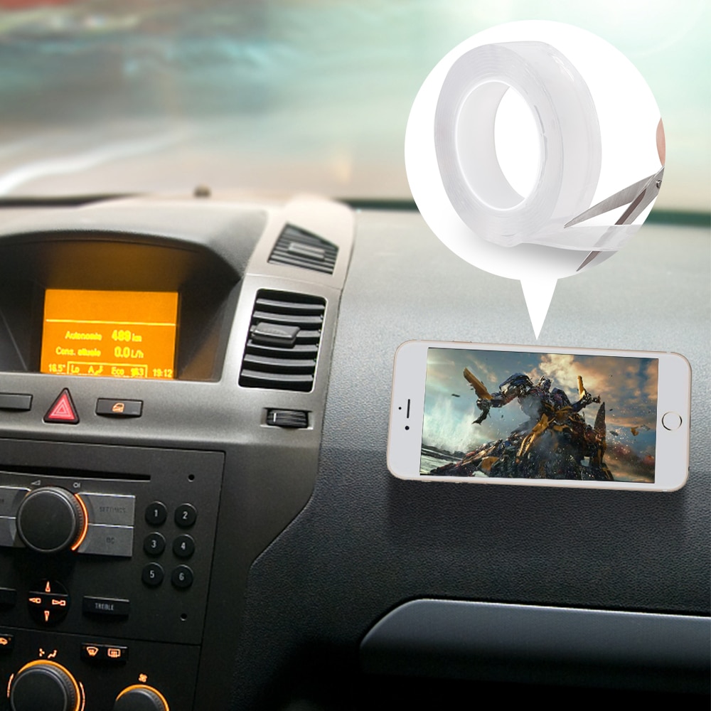 IKSNAIL dwustronna Nano żel krzemionkowy magiczna taśma bezśladowy zmywalny klej samochodowy i domowy wielofunkcyjny stały klej anty-slipmata