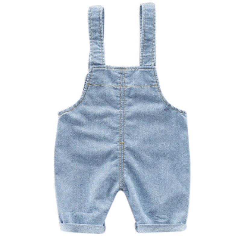 Weixinbuy toddlers bebê meninos meninas suspender calças crianças algodão elástico denim calças macacão trouserss