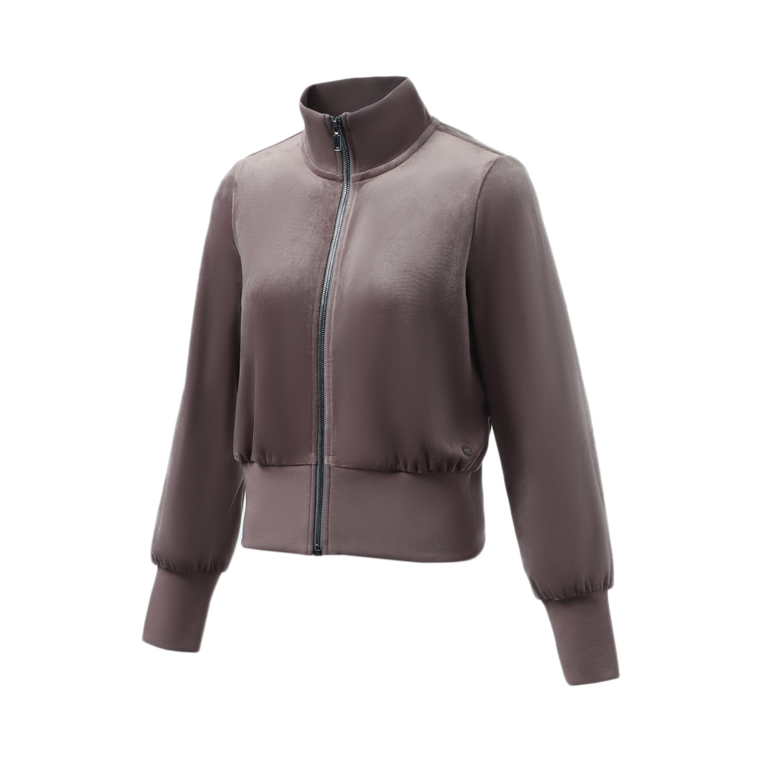 Li-Ning Women Fitness FZ Knits Top Loose Velour 94%Polyester 6%Spandex Rib Warm Fleece LiNing Winter Zip Jacket Coat AWDR920: L / AWDR920-8