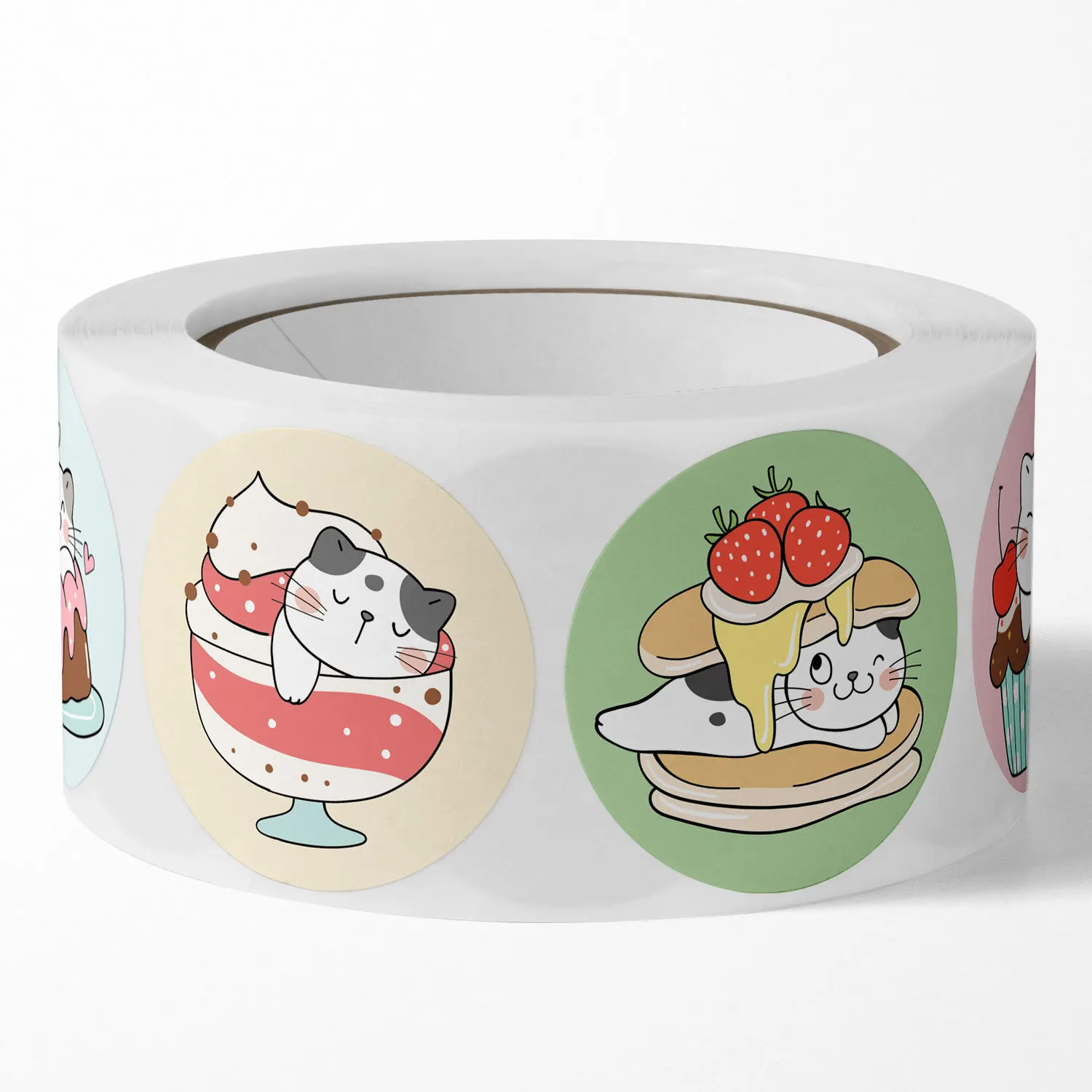 100-500Pcs 8 Leuke Kat Party Adhesive Diy Seal Stickers Decoratieve Album Dagboek Cartoon Label Decor Briefpapier sticker