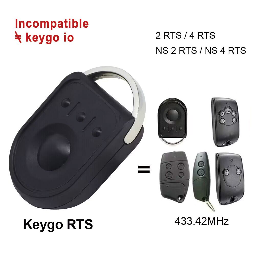 Special Offer Somfy Keygo 4RTS Garage Remote Control Compatible Somfy Keytis NS 2 4 RTS 2RTS 4RTS 433.42MHz Gate Door Opener