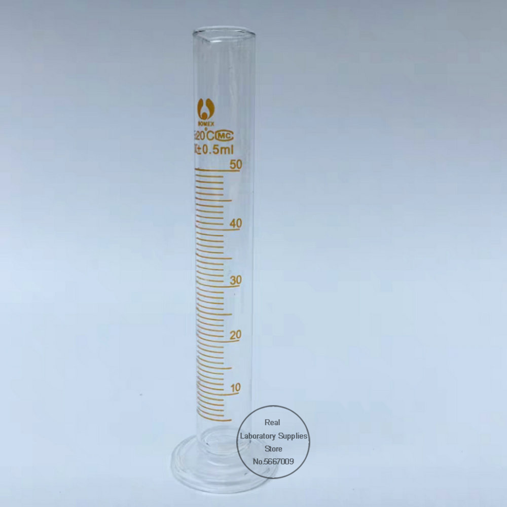 Laboratory Scaled Measuring cylinder 5ml 10ml 25ml 50ml 100ml High borosilicate 3.3 Glass Measurement Container Lab Supplies