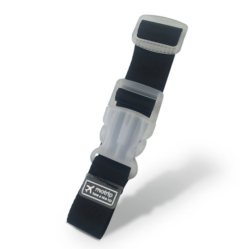 Justerbare nylon bagageremme bagage tilbehør hængende spænde stropper kuffert taske stropper binde bælte bagage spænde lås: Sort