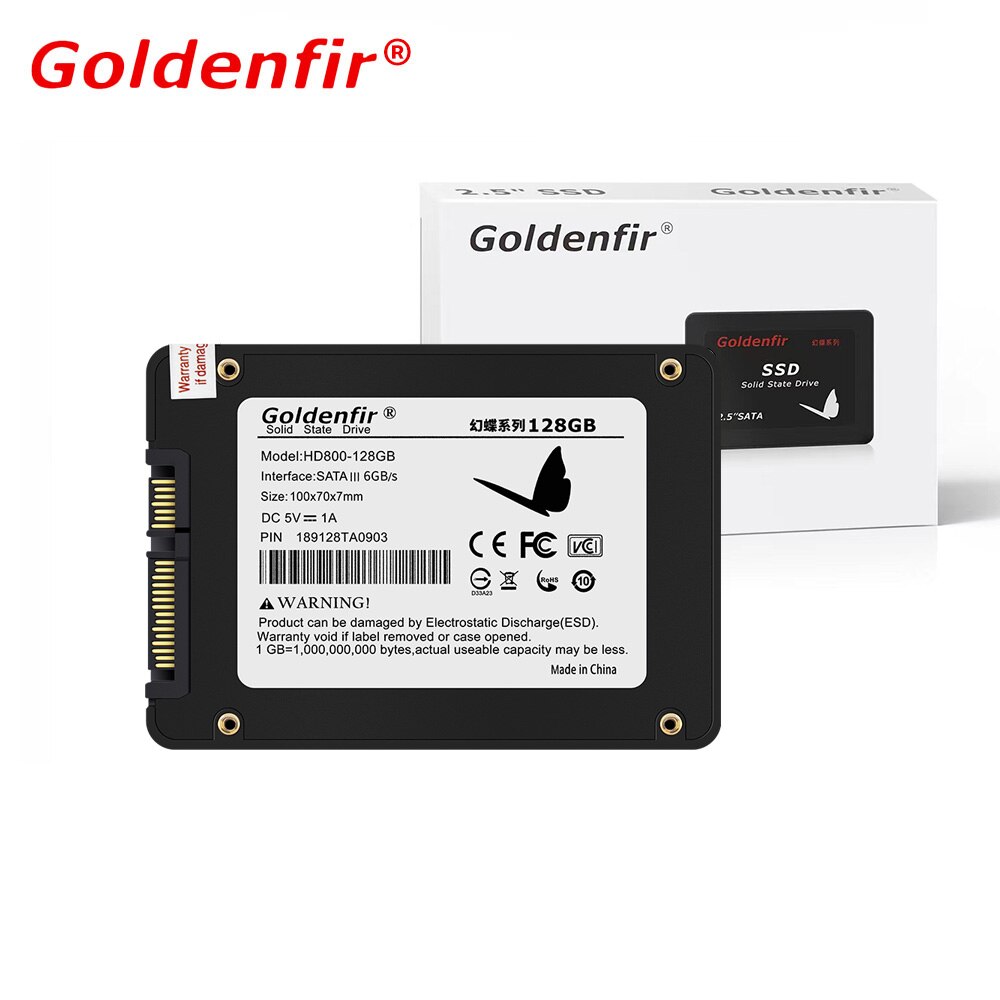 Disco rígido de goldenfir ssd 128gb 256gb 512gb mais rápido então hdd hd para o ssd do portátil do desktop 2.5 polegadas