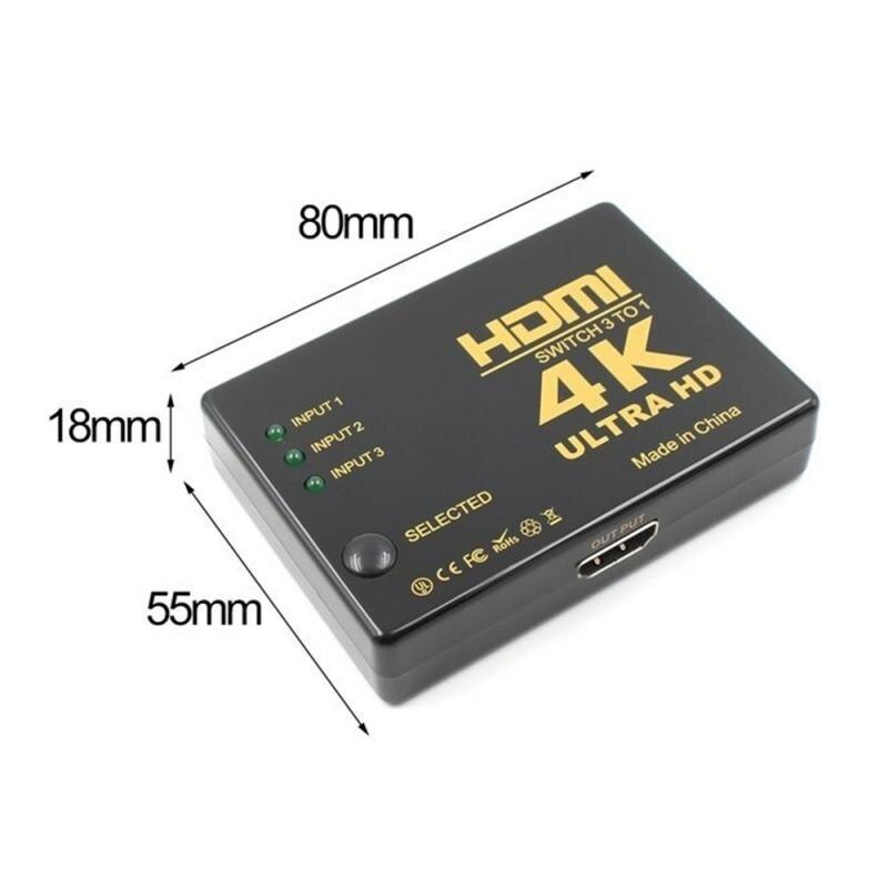 Hdmi Splitter 4K Hdmi Switch Adapter Hdmi Switcher 3 In 1 Out Voor Hdtv Pc AM8 Doos Switch Hdmi bi-Richting 4K X 2K Splitter