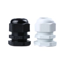 10PCS Cable Glands PG 21 Black White Waterproof Adjustable Nylon Connectors Joints With Gaskets 13-18mm For Electrical Appliance