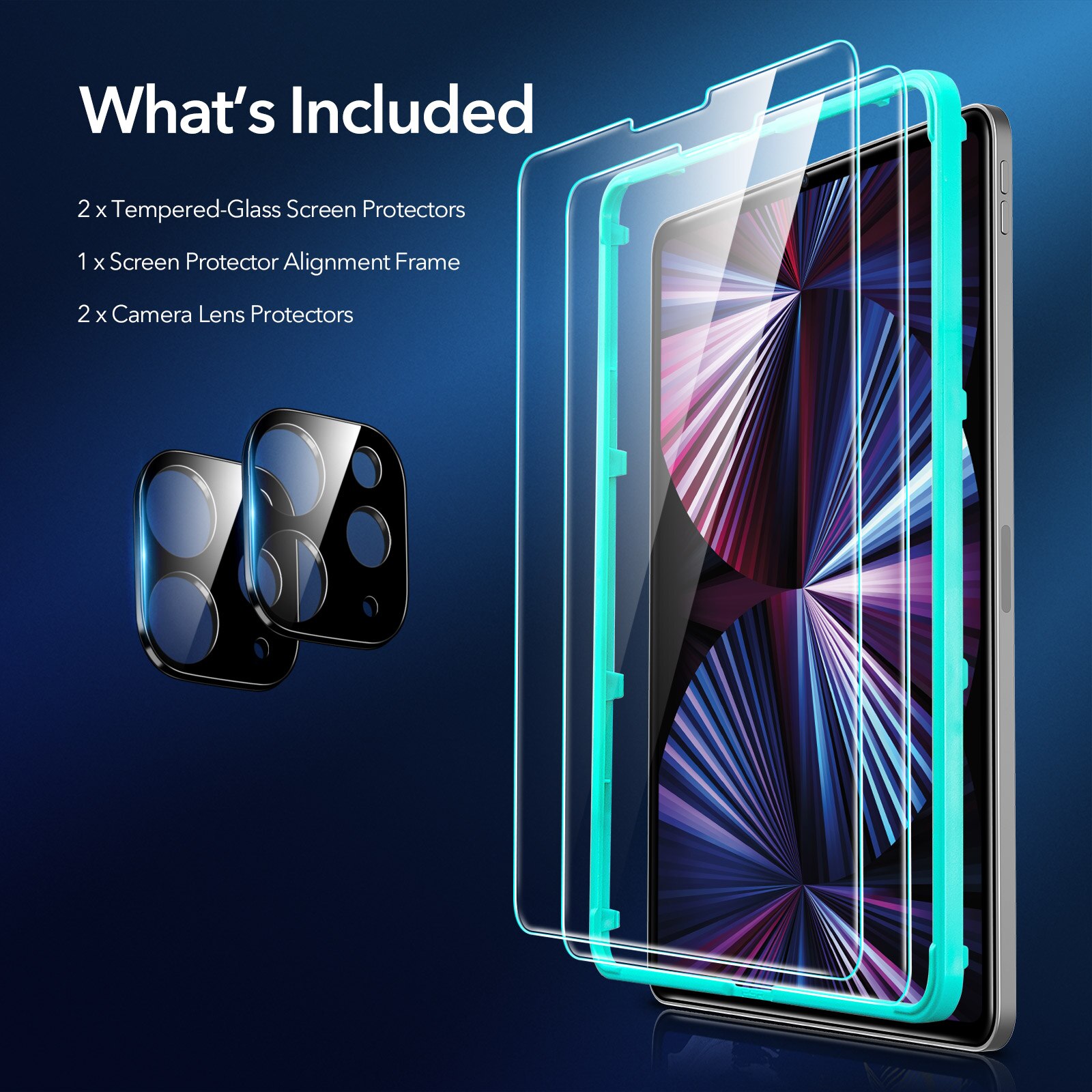 JIYAX Tempered Glass Screen Protector or Apple iPad Air 4 10.9-Inch