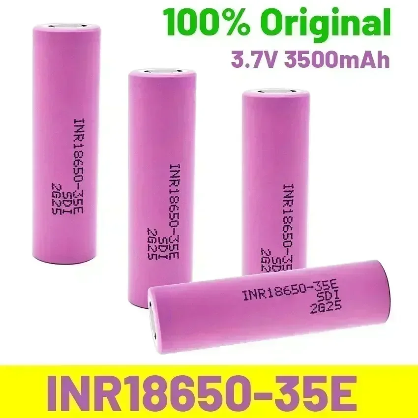 18650 superventas 100% Original 18650 3,7 V Li-Ion 3500MAH 25A descarga INR 35E destornillador linterna batería recargable
